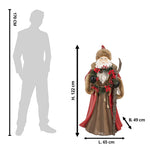 Nagyméretű karácsonyi télapó figura LED világítással 122 cm – piros