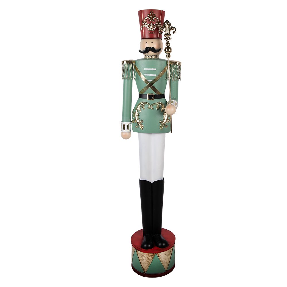 Nagyméretű karácsonyi diótörő figura 151 cm – zöld