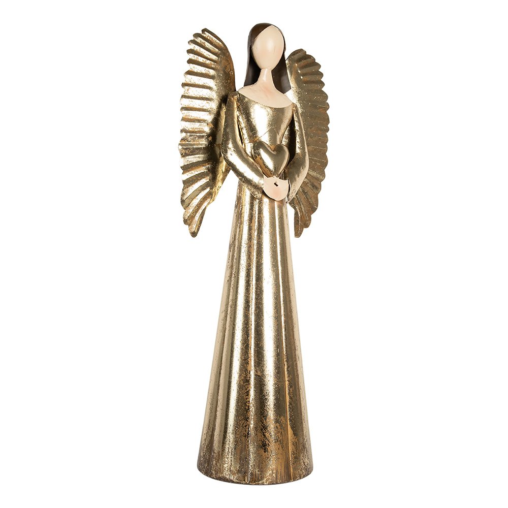 Nagyméretű karácsonyi angyal figura 68 cm – arany