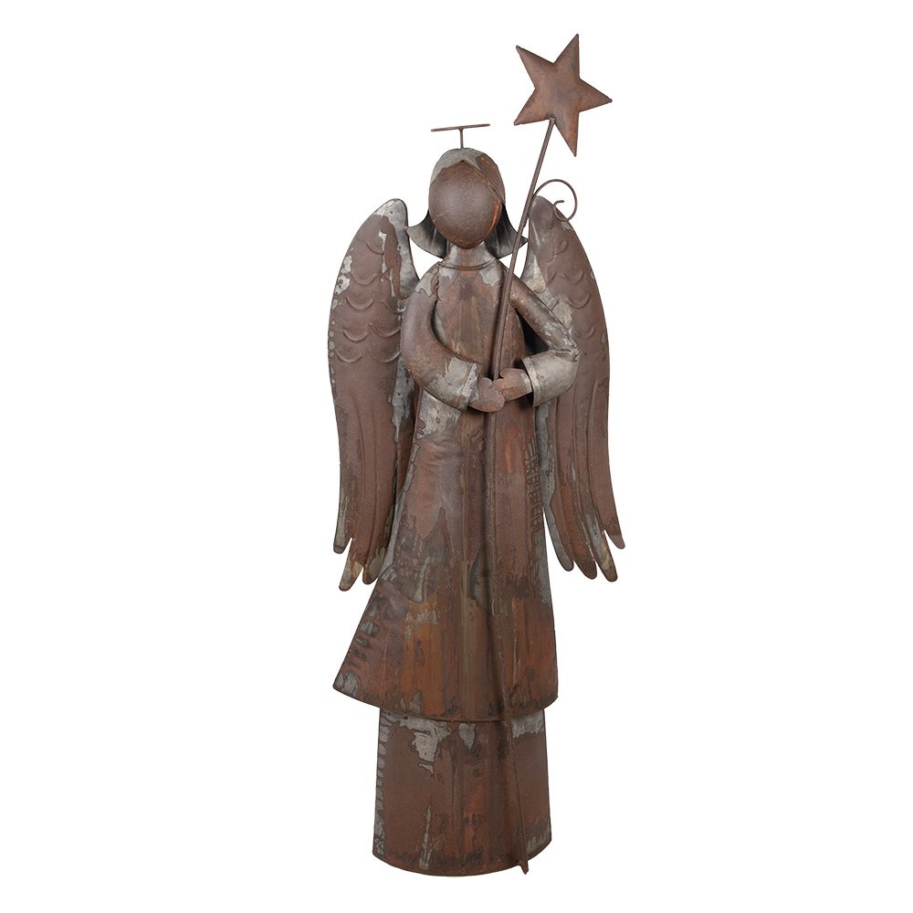 Nagyméretű karácsonyi angyal figura 133 cm – barna