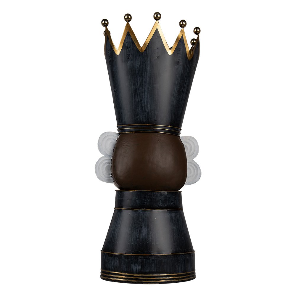 Nagyméretű karácsonyi diótörő figura 68 cm – fehér, szürke