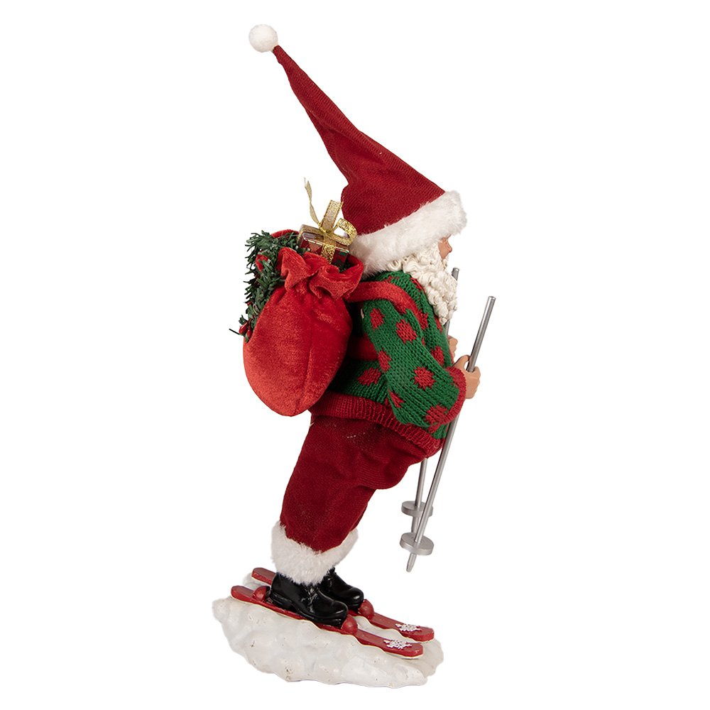 Karácsonyi télapó figura 28 cm – piros