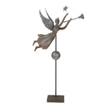 Nagyméretű karácsonyi angyal figura 135 cm – szürke