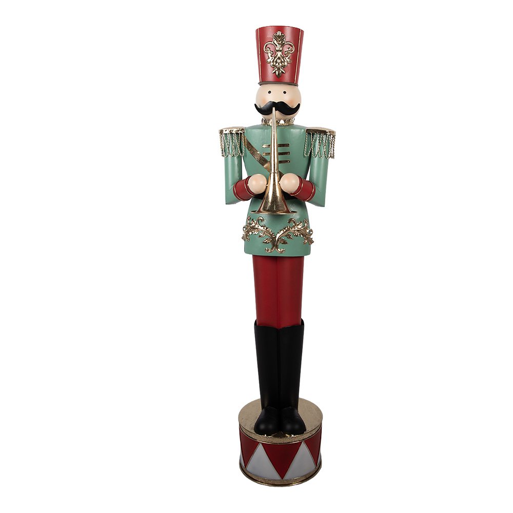 Nagyméretű karácsonyi diótörő figura 121 cm – zöld