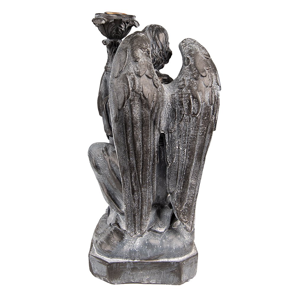 Karácsonyi angyal figura 29 cm – szürke