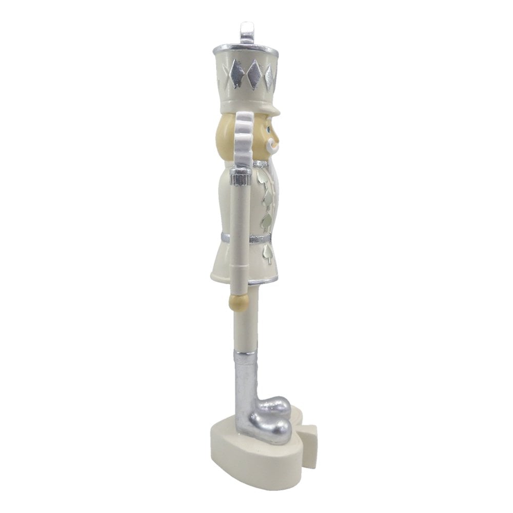 Karácsonyi diótörő figura 35 cm – bézs, ezüst
