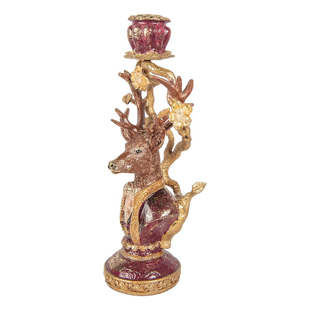 Karácsonyi gyertyatartó 31 cm – barna