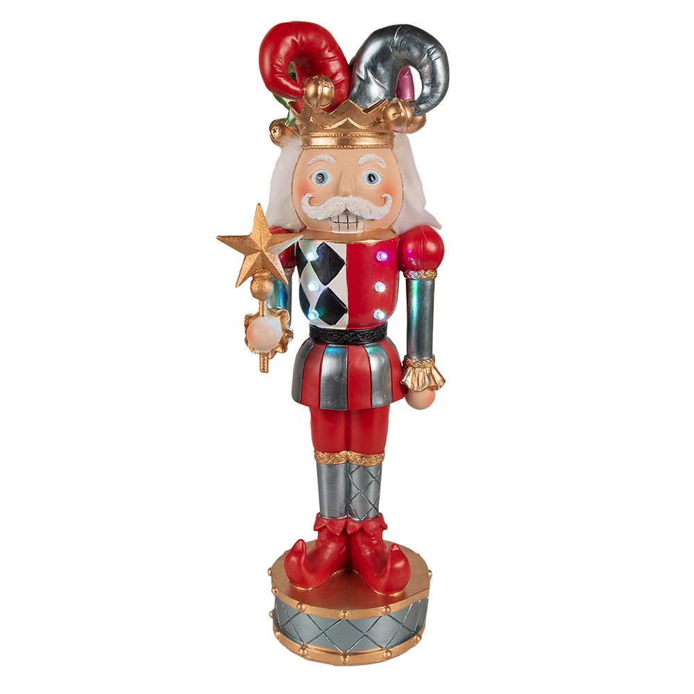 Karácsonyi figura LED világítással 38 cm – piros, kék