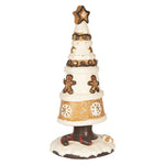 Nagyméretű karácsonyi mézeskalács figura 51 cm – bézs, barna