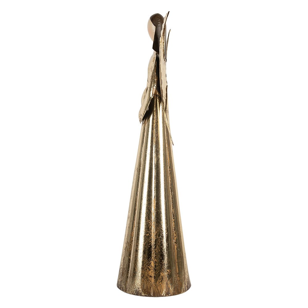 Nagyméretű karácsonyi angyal figura 68 cm – arany