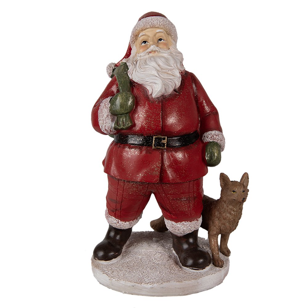 Karácsonyi télapó figura 26 cm – piros