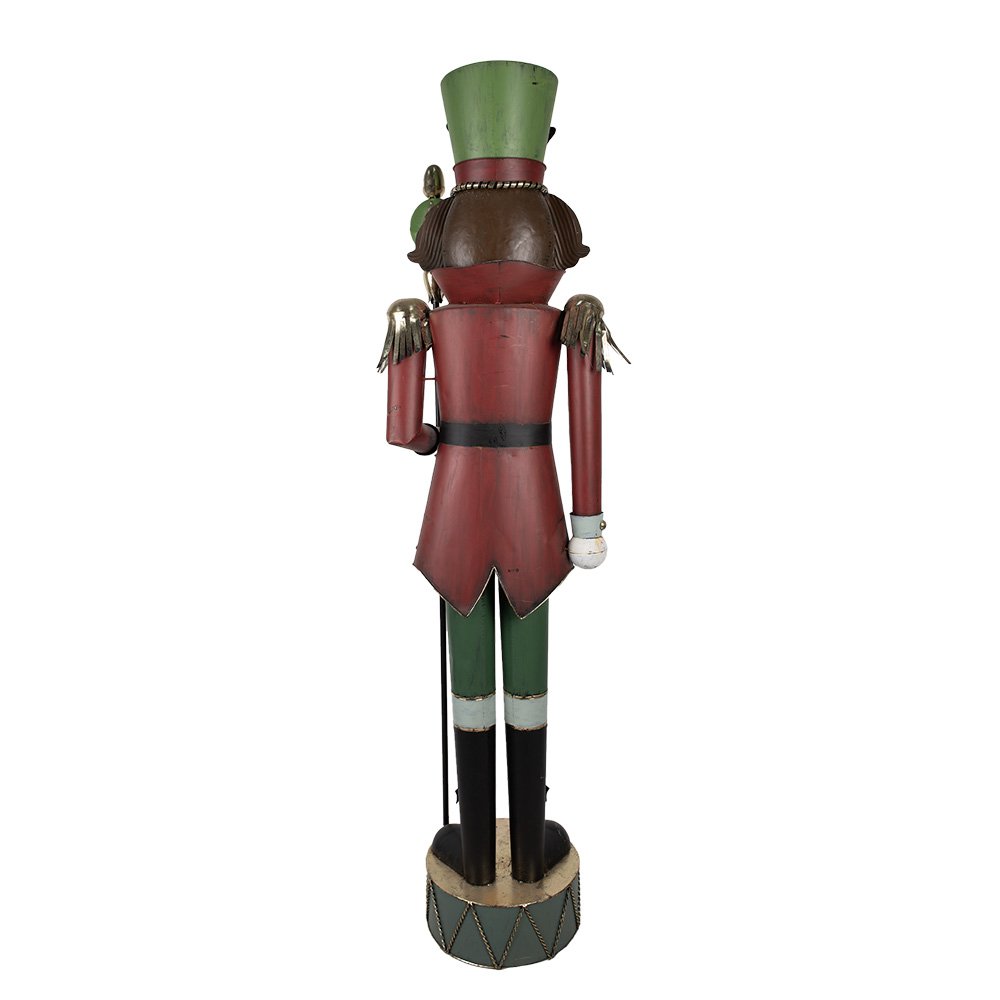 Nagyméretű karácsonyi diótörő figura 202 cm – piros