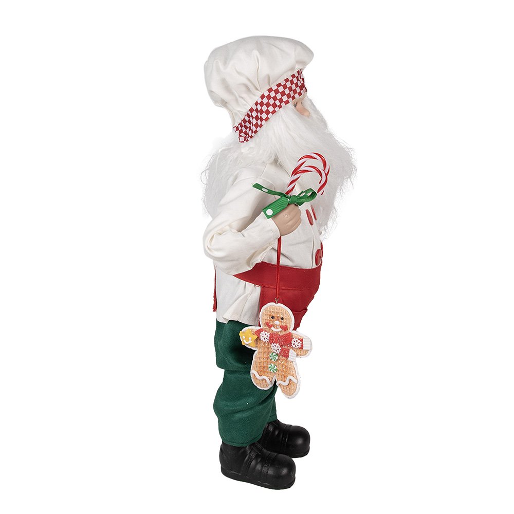 Karácsonyi télapó figura 46 cm – piros, zöld