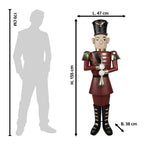 Nagyméretű karácsonyi katona figura 155 cm – piros, zöld