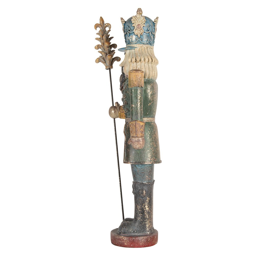 Karácsonyi diótörő figura 38 cm – kék