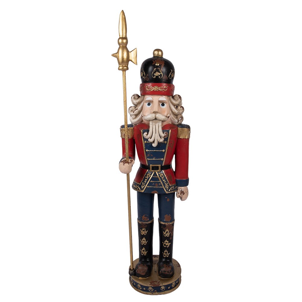 Nagyméretű karácsonyi diótörő figura 120 cm – piros