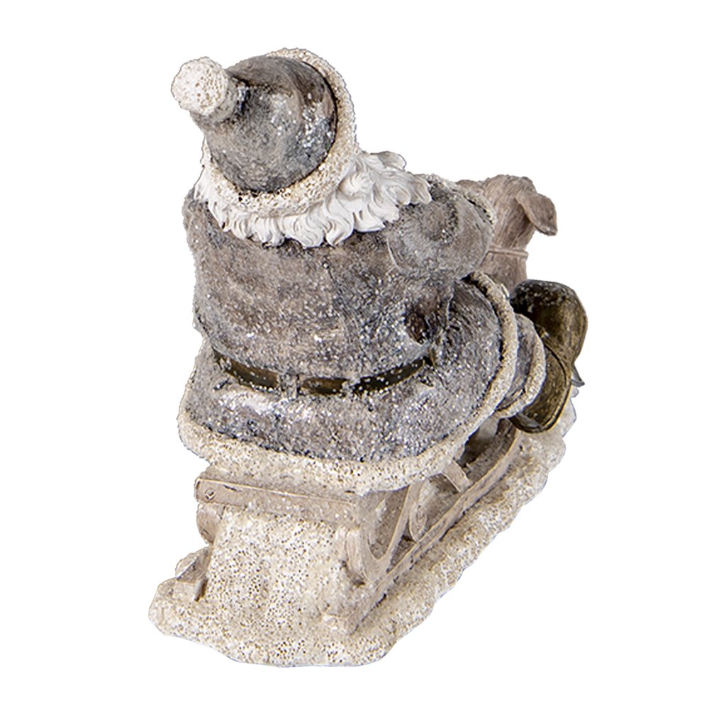 Karácsonyi télapó figura 16 cm – fehér, szürke
