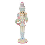 Nagyméretű karácsonyi diótörő figura LED világítással 61 cm – rózsaszín