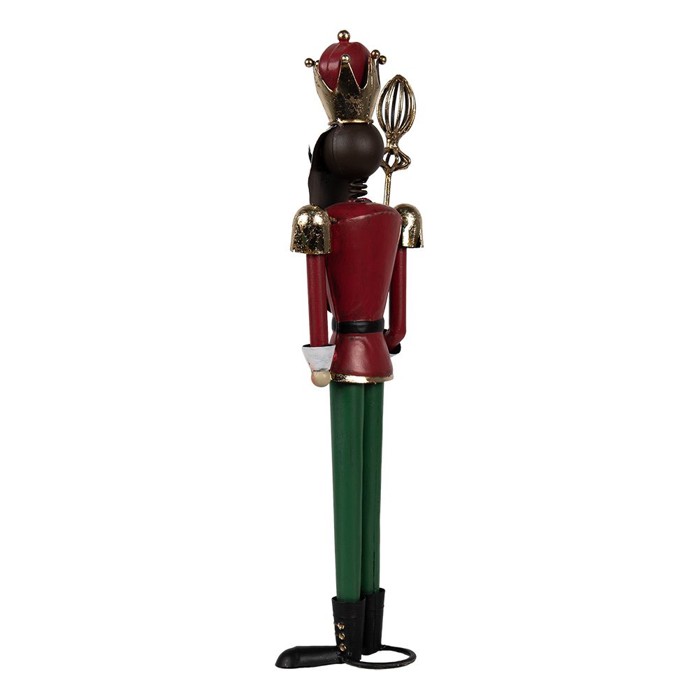 Karácsonyi diótörő figura 36 cm – piros, zöld