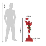 Nagyméretű karácsonyi cukorpálca dekoráció 100 cm – piros, zöld