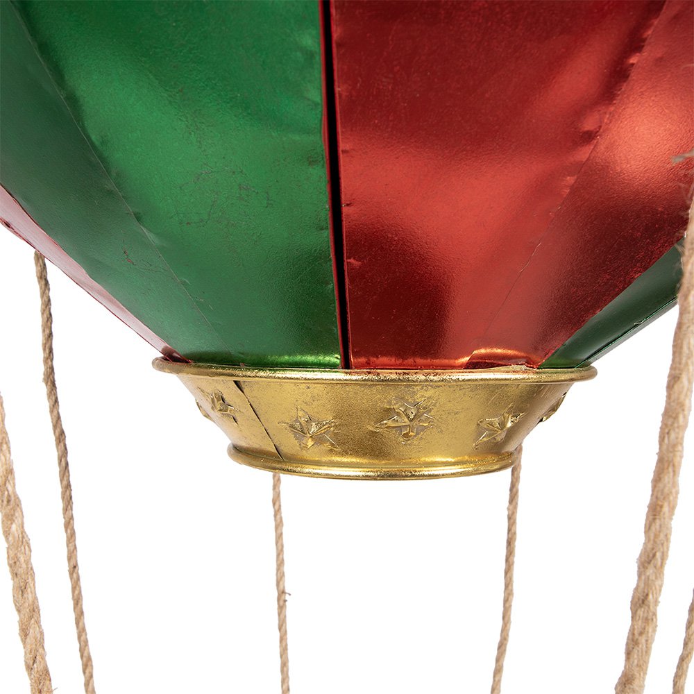 Nagyméretű karácsonyi hőlégballon dekoráció 160 cm – piros