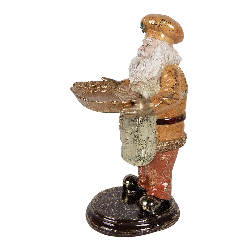 Karácsonyi télapó figura 31 cm – bézs