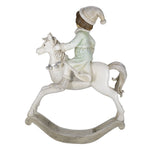 Karácsonyi hintaló figura 26 cm – zöld, bézs