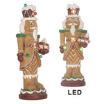 Karácsonyi diótörő figura LED világítással – barna