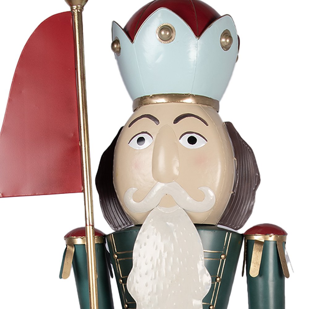 Nagyméretű karácsonyi diótörő figura 210 cm – piros, zöld