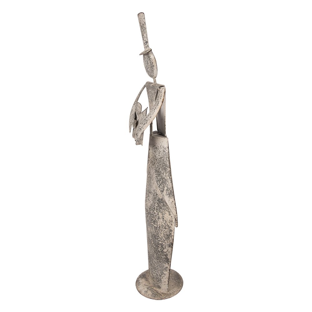 Nagyméretű karácsonyi angyal figura 107 cm – szürke