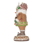 Karácsonyi télapó figura LED világítással 32 cm – barna