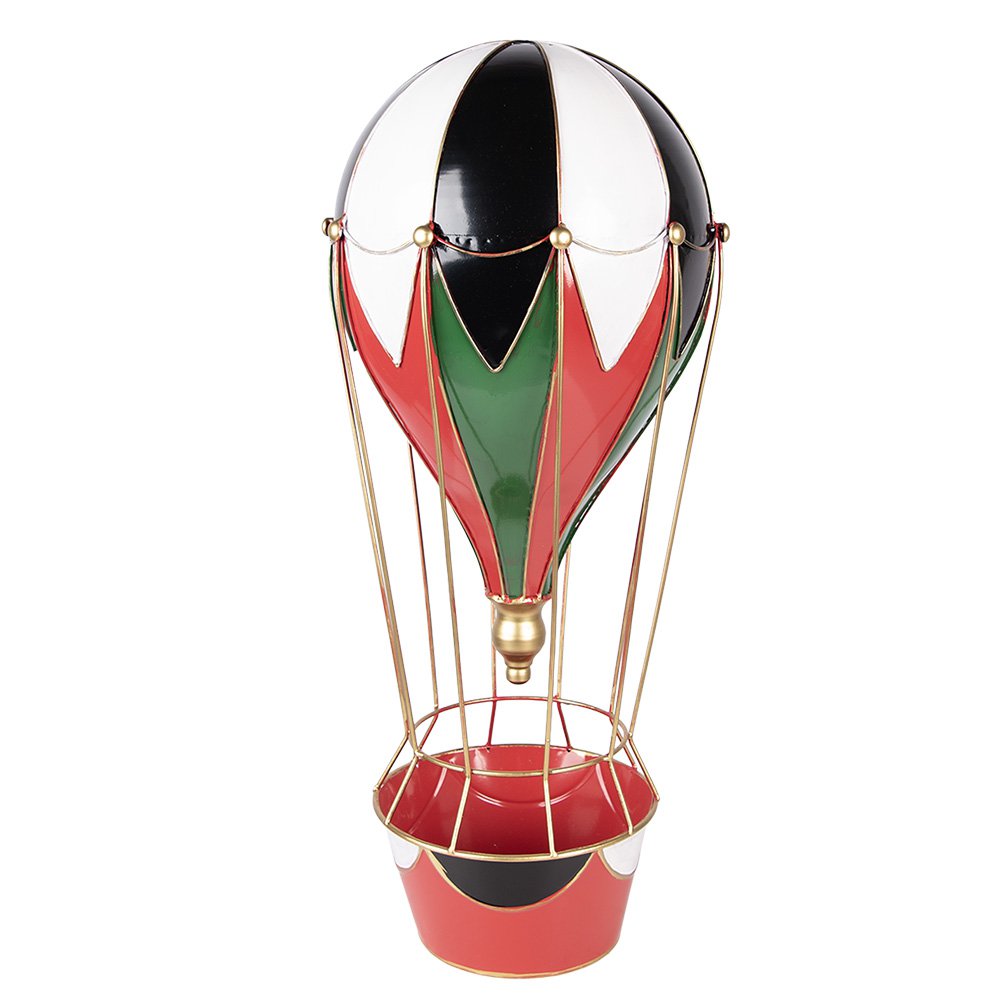 Nagyméretű karácsonyi hőlégballon dekoráció 62 cm – piros