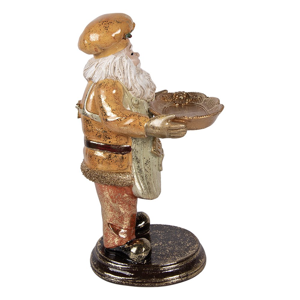 Karácsonyi télapó figura 31 cm – bézs