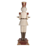 Nagyméretű karácsonyi diótörő figura 61 cm – szürke