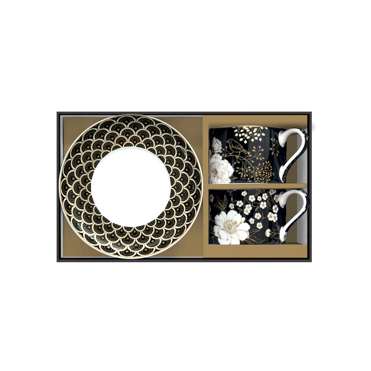 2 személyes porcelán csésze készlet Coffee Mania Art Deco & Flowers