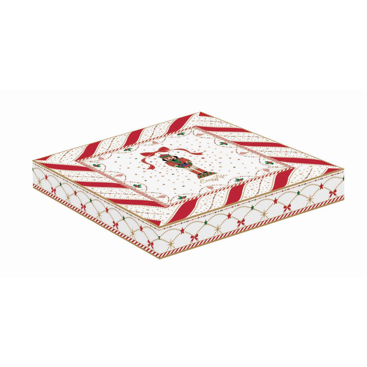 Karácsonyi diótörő porcelán csillag tálca 19,5 cm Nutracker Twist