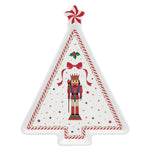 Karácsonyi diótörő porcelán fenyőfa tálca Nutracker Twist