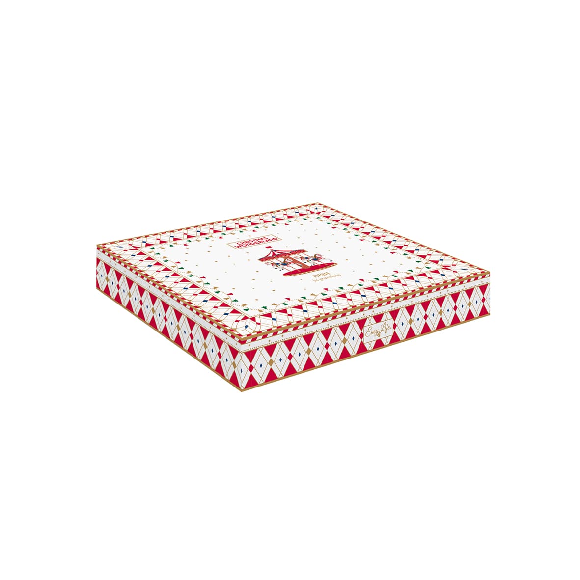 Christmas Wonderland karácsonyi porcelán kínáló tálca 23,50 × 20 CM