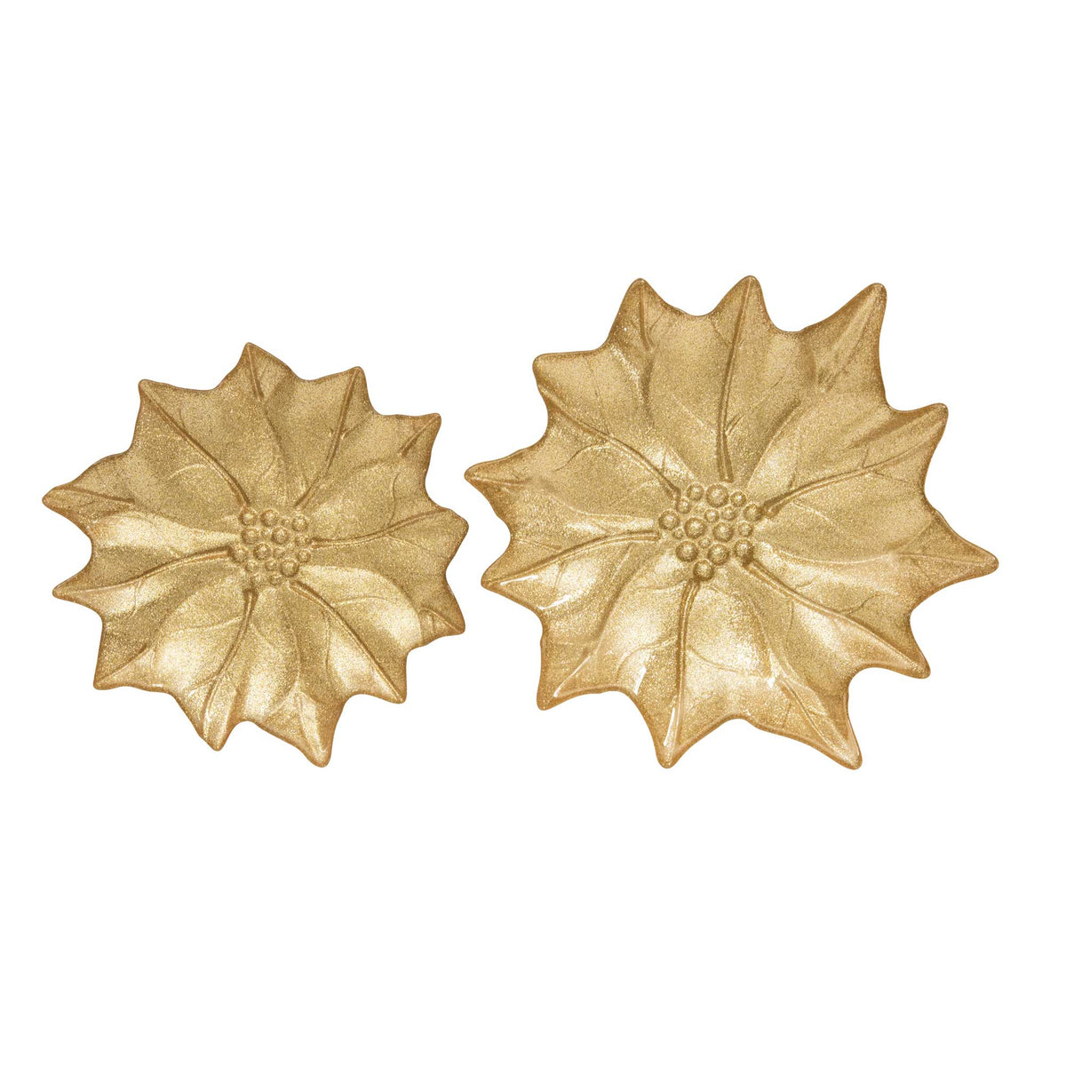 Karácsonyi Üveg dísztál szett 2 db-os 18 / 21 cm díszdobozban White Elegance