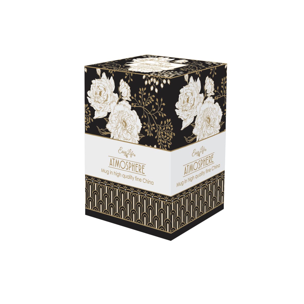 Porcelán nagy bögre 600 ml Coffee Mania Art Deco & Flowers