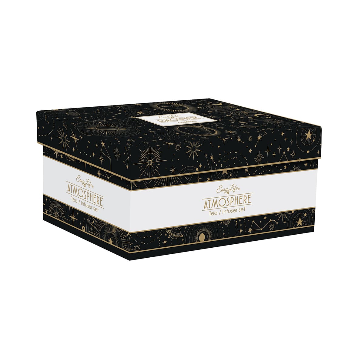 Porcelán teáskanna fém szűrővel pohárral Coffee Mania Celestial