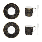 Porcelán eszpresszó kávés csésze kanállal szett dobozban Coffee Mania Celestial