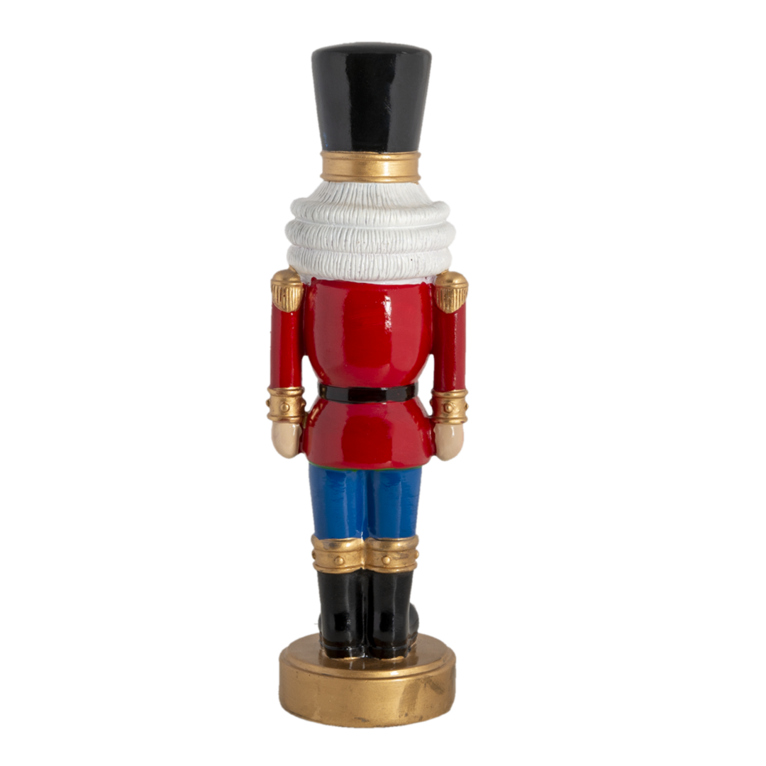 Karácsonyi diótörő figura piros kék ruhás 36 cm