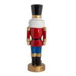 Karácsonyi diótörő figura piros kék ruhás 36 cm