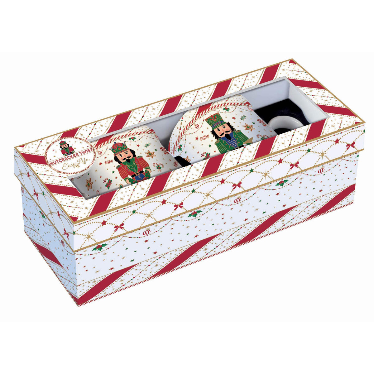 Karácsonyi diótörő porcelán bögre 2 db szett Nutracker Twist