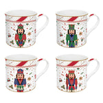 Karácsonyi diótörő porcelán bögre 4 db szett Nutracker Twist