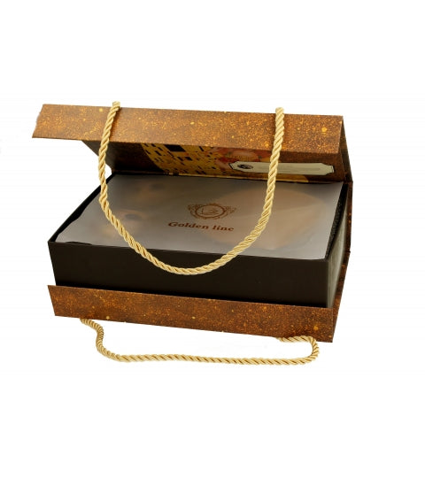 Porcelán kávés csésze két személyes készlet díszdobozban Klimt A Csók Golden Line