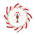 Karácsonyi porcelán tortatál Nutracker Twist