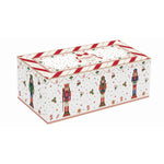 Karácsonyi diótörő porcelán tálka szett bambusz tálcán Nutracker Twist