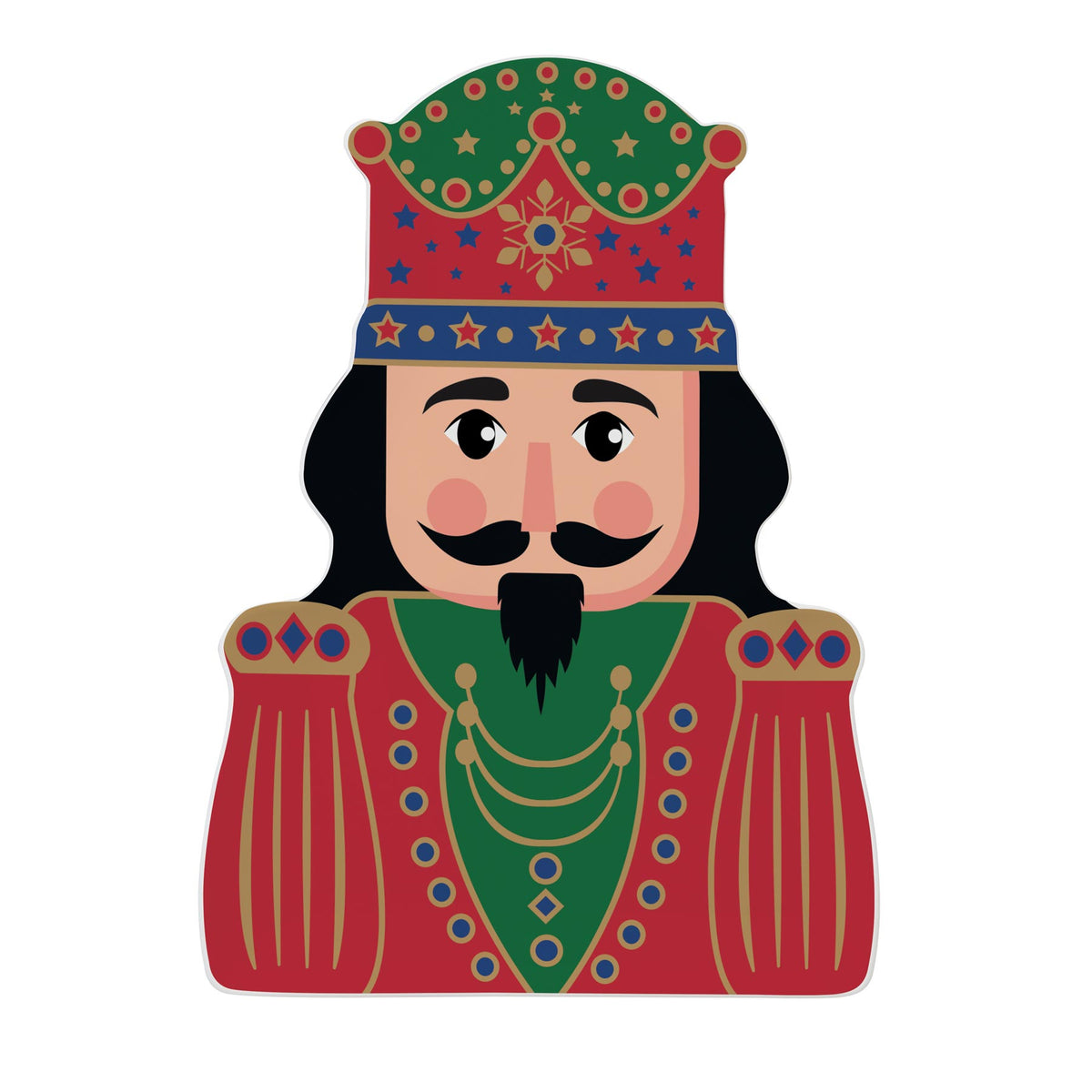 Karácsonyi diótörő formájú porcelán tálca Nutracker Twist